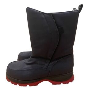 Lands' End Kids Snow Boots Navy Blue Red Bottoms Winter Boots Size 6